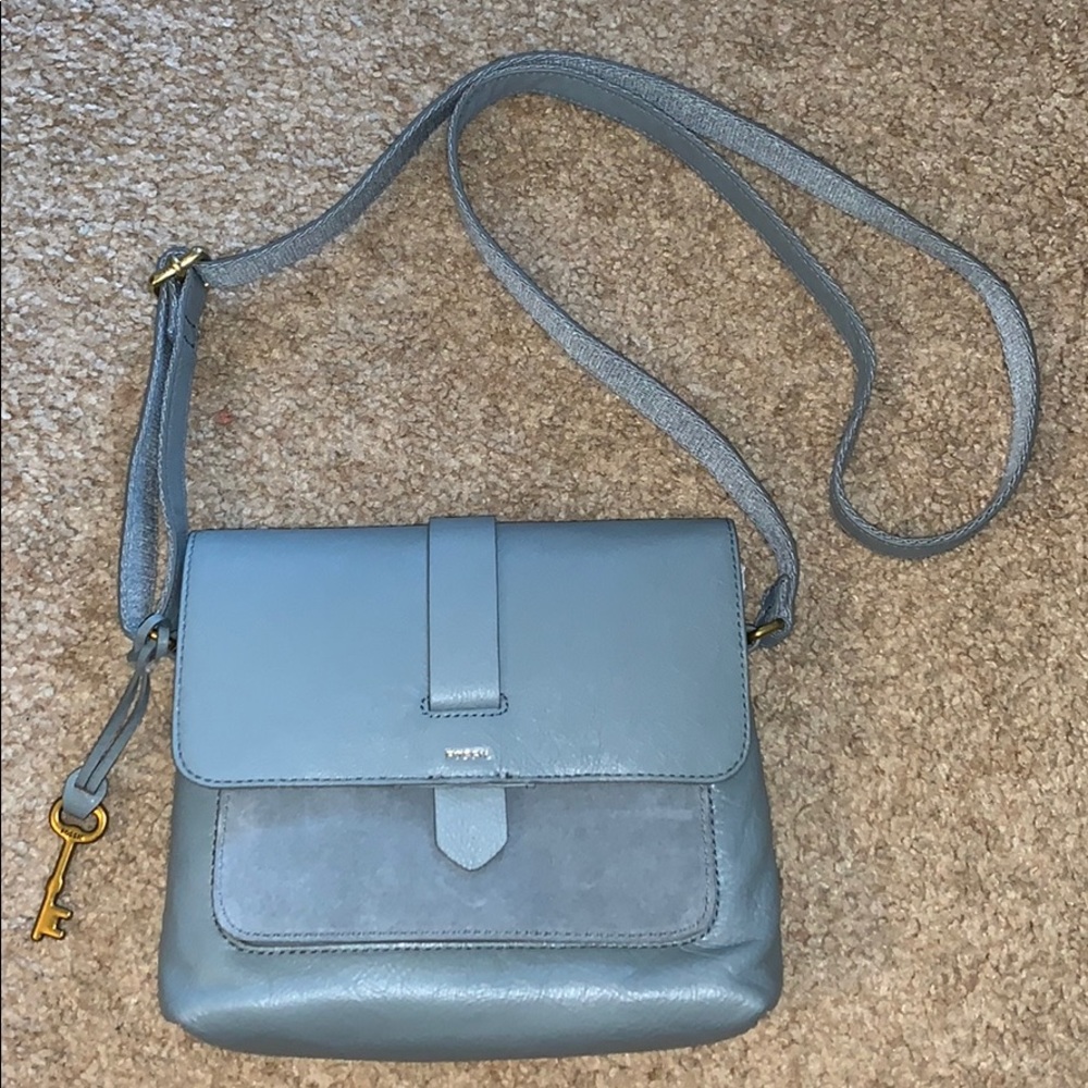 NWT blue Fossil crossbody bag